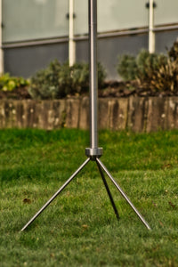 Standfuß dreibeinig aus Edelstahl für Vogelhaus Höhe 35 cm - Steelbutze