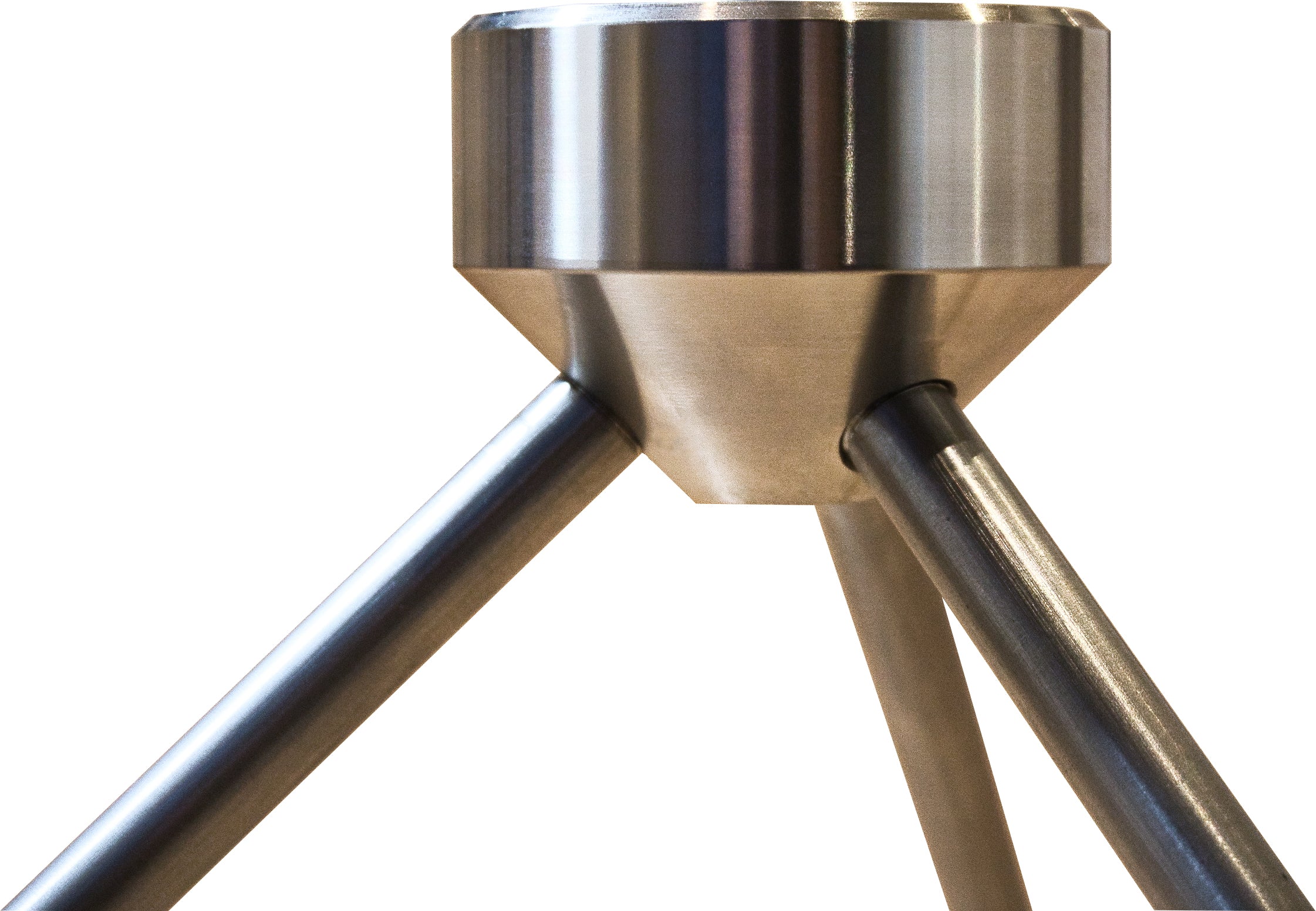 Standfuß dreibeinig aus Edelstahl für Vogelhaus Höhe 35 cm - Steelbutze